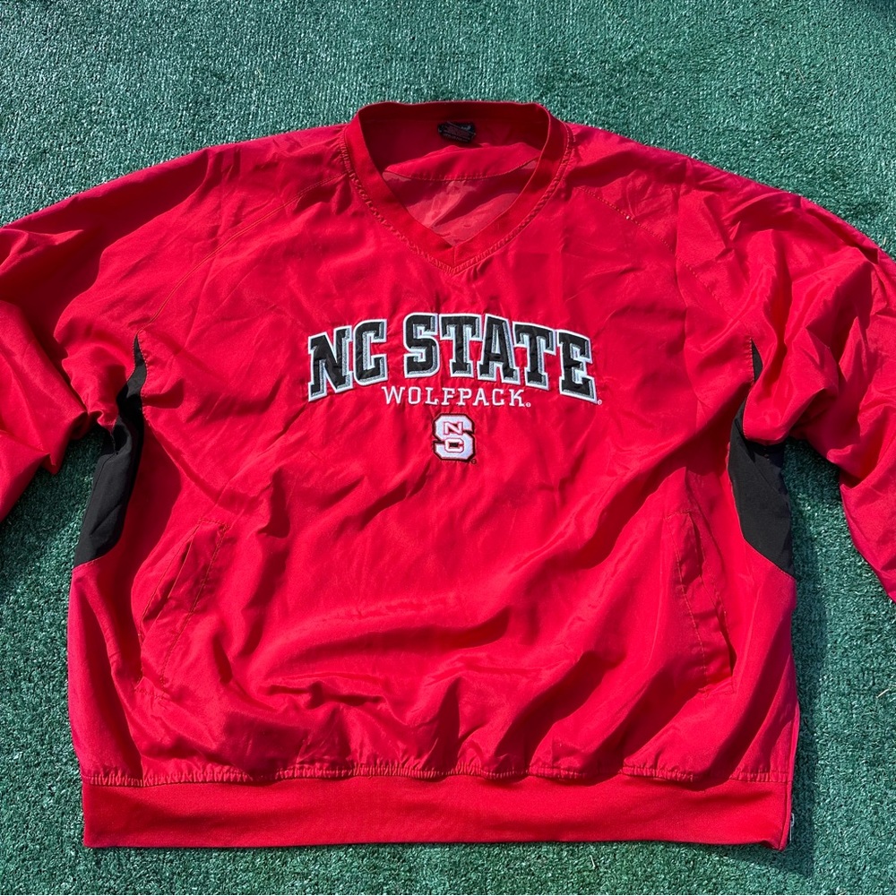 Nc State Wolfpack Red Polyester Pullover Size Xxl - image 2